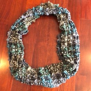 Women’s cowl neck scarf fuzzy for winter or business casual